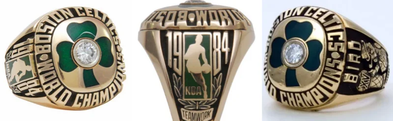 Larry Bird Rings 1984 Celtics